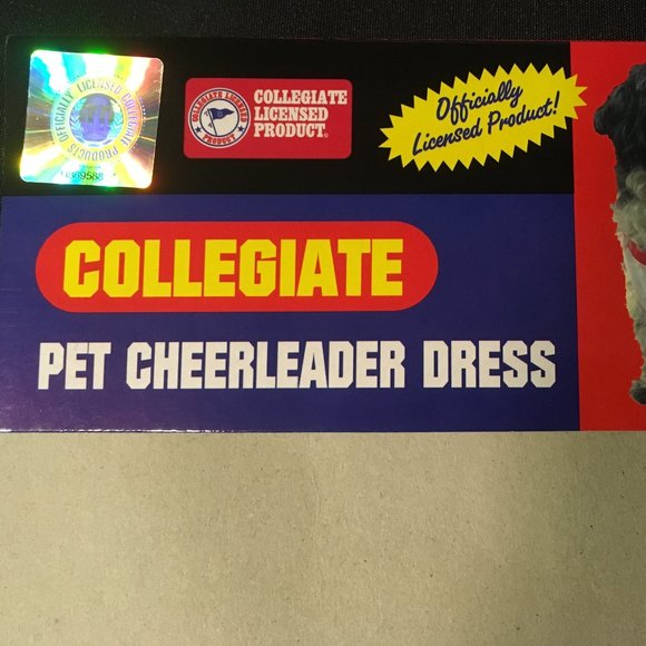 KANSAS JAYHAWK PET CHEERLEADER COSTUME SIZE MEDIUM - Picture 3 of 6